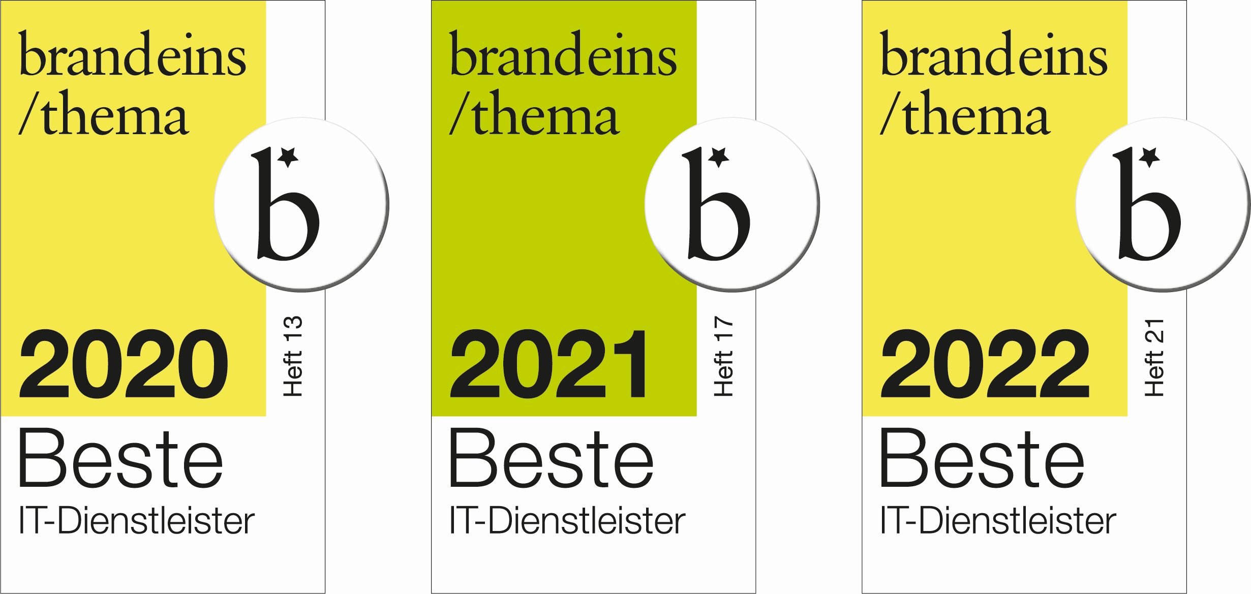 brand eins und statista haben ermittelt: ALL4NET gehört zu den besten IT-Dienstleistern 2020, 2021, 2022 und 2023