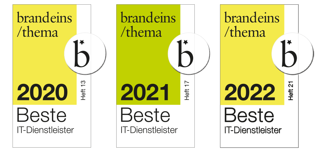 brandeins/thema Beste IT Dienstleister 2020-2022
